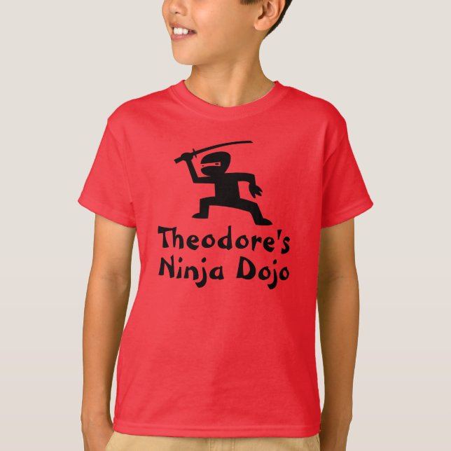 Camiseta personalizada de Ninja del niño (Anverso)