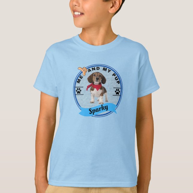 Camiseta personalizada de niño con foto de perro (Anverso)