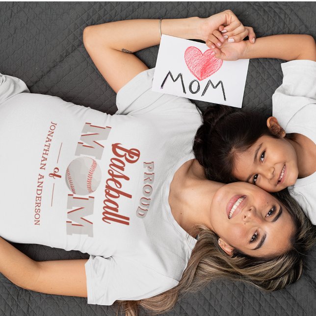 Camiseta personalizada de orgullosa mamá de béisbo (Subido por el creador)