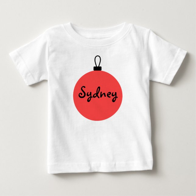 Camiseta Personalizada de Ornamento de Navidad (Anverso)