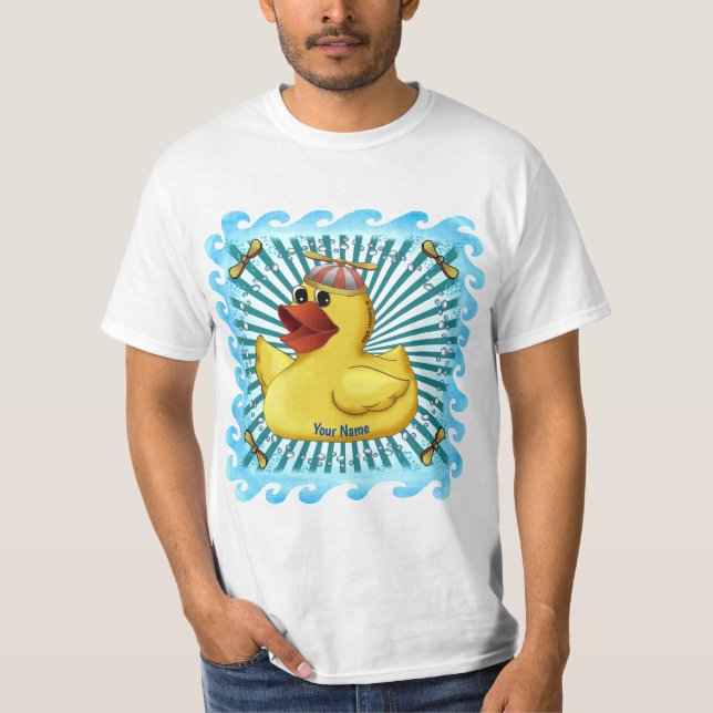Camiseta personalizada de pato de goma con gorro d (Anverso)