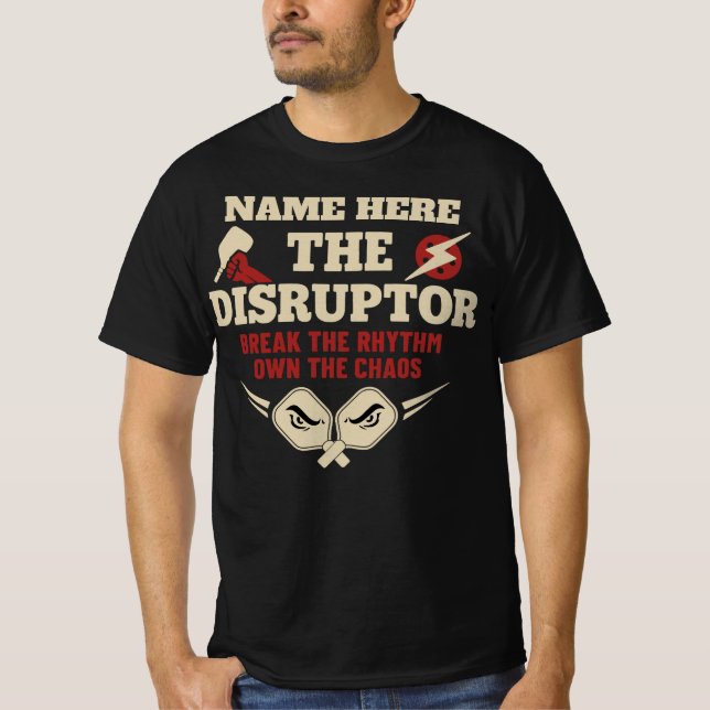 Camiseta Personalizada de Pickleball The Disruptor (Anverso)