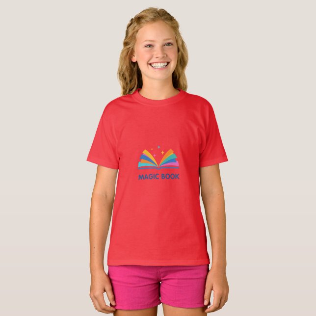 Camiseta personalizada de pila de libros para aman (Anverso completo)