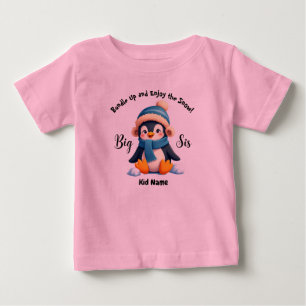 Camiseta personalizada de pingüino bebé para invie