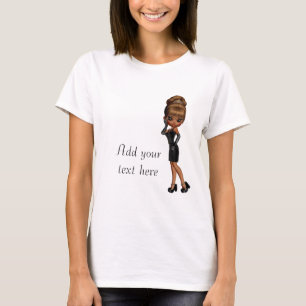 Camiseta personalizada de princesa afroamericana d