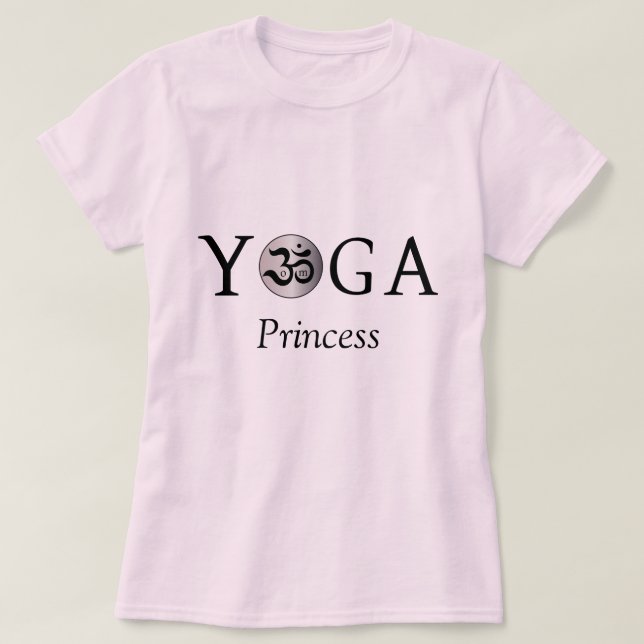 Camiseta personalizada de princesa de yoga Om (Diseño del anverso)