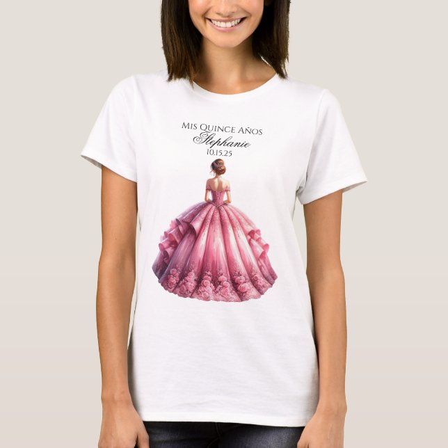 Camiseta personalizada de Quinceañera (Anverso)