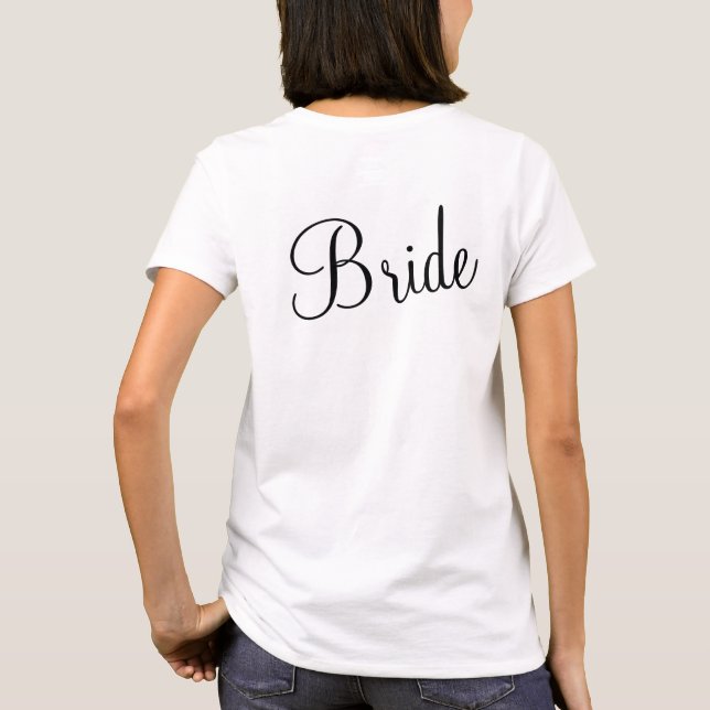 Camiseta personalizada de regalo de novia personal (Reverso)