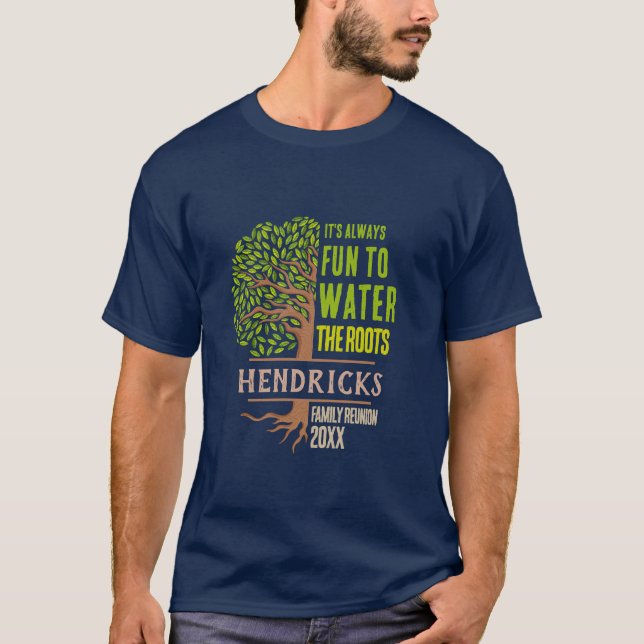 Camiseta personalizada de reunión familiar con tem (Anverso)