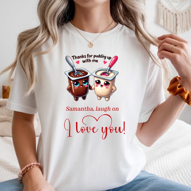 Camiseta Personalizada de San Valentín para Mujer  (Personalized Valentine Food Pun Women Tee)