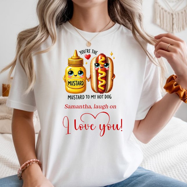 Camiseta personalizada de San Valentín para mujere (Personalized Valentine Women Tee Food Joke Quotes)