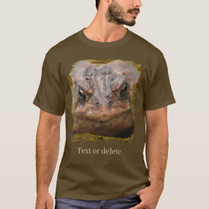 Camiseta personalizada de sapo de cara de cerca