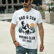 Camiseta Personalizada de Senderismo para Papá e H