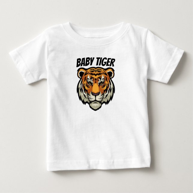 Camiseta personalizada de tigre bebé (Anverso)