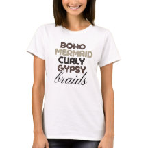 Camiseta personalizada de trenzas de sirena boho d