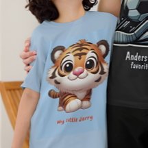 Camiseta personalizada de un chico de tigre