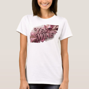 Camiseta personalizada de vino rojo icónico SÍ