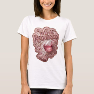 Camiseta personalizada de vino rosa genial requeri