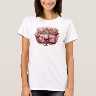 Camiseta personalizada de vino tinto de moda reque
