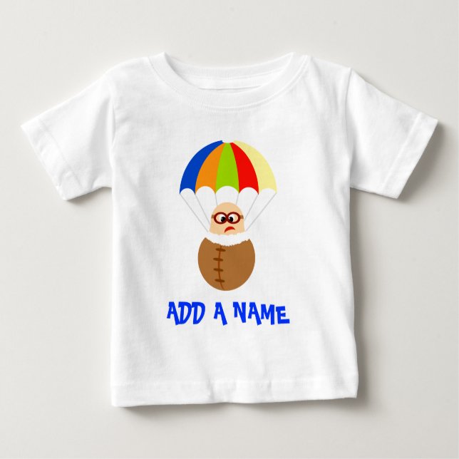 Camiseta personalizada del bebé del paracaídas (Anverso)