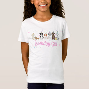 Camiseta personalizada del Chica de cumpleaños Dog