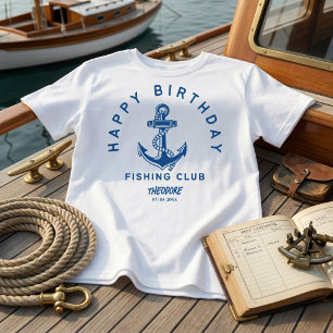 Camiseta personalizada del club de pesca de cumple
