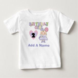 Camiseta personalizada del cumpleaños del chica