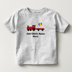 Camiseta personalizada del cumpleaños del tren