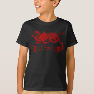 Camiseta personalizada del dragón del niño
