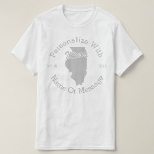 Camiseta PERSONALIZADA Del Estado De Illinois