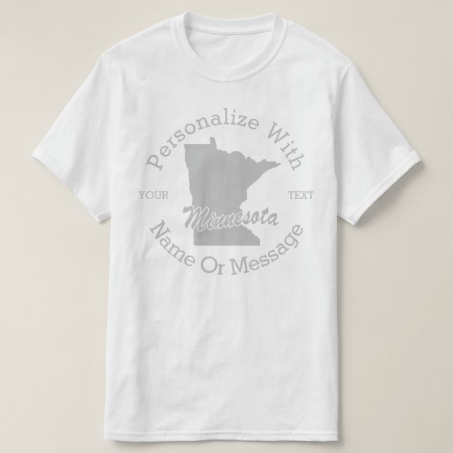 Camiseta PERSONALIZADA Del Estado De Minnesota (Diseño del anverso)