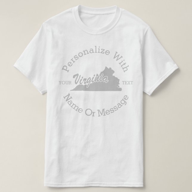 Camiseta PERSONALIZADA del Estado de Virginia (Diseño del anverso)