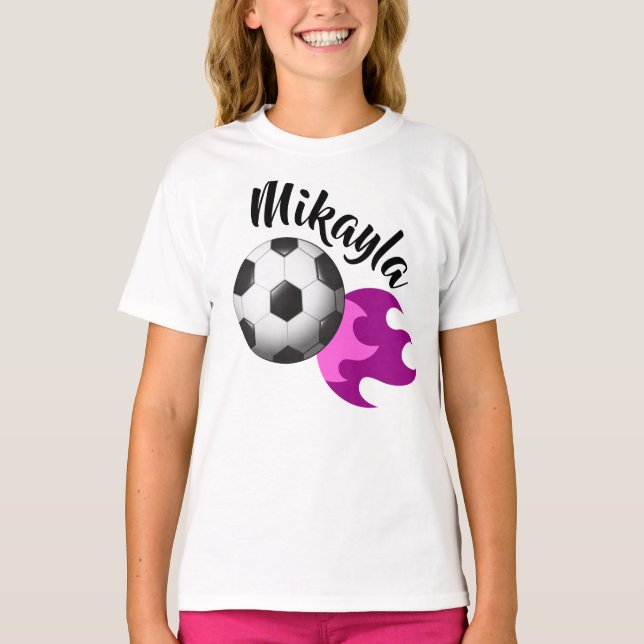 Camiseta personalizada del fútbol de los chicas (Anverso)