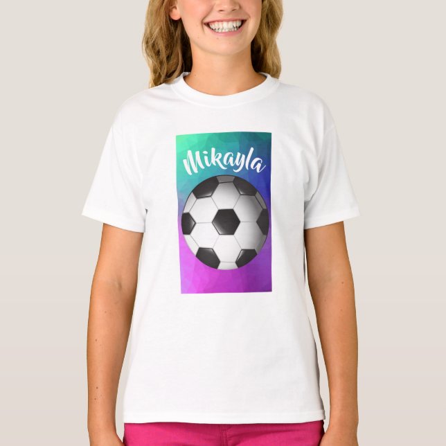 Camiseta personalizada del fútbol de los chicas (Anverso)