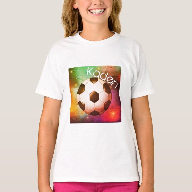 Camiseta personalizada del fútbol de los muchachos (Anverso)