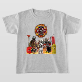 Camiseta personalizada del futuro bombero para niñ