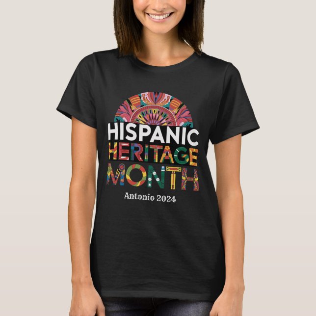 Camiseta personalizada del Mes del Patrimonio Hisp (Anverso)
