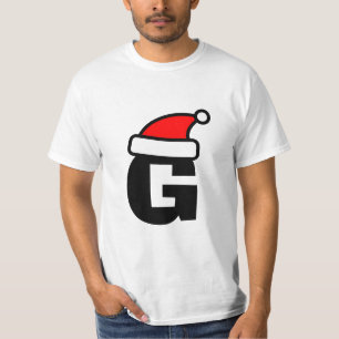 Camiseta personalizada del navidad del monograma