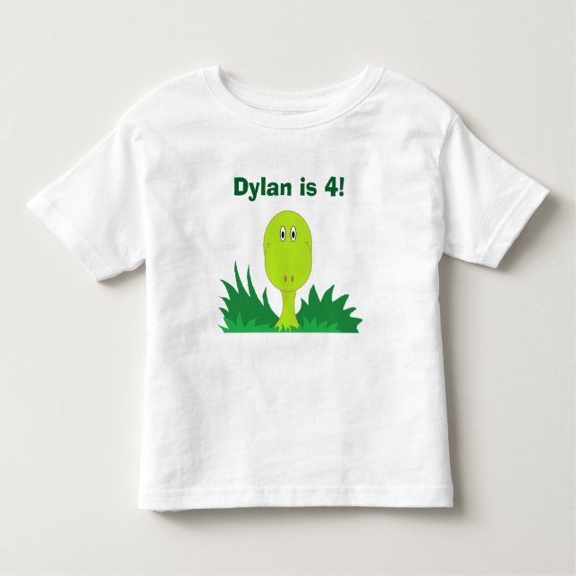 Camiseta personalizada del niño del "dinosaurio" (Anverso)