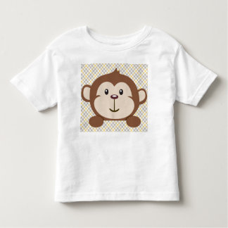 Camiseta personalizada del niño del mono, blanca