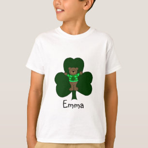 Camiseta personalizada del oso y del trébol