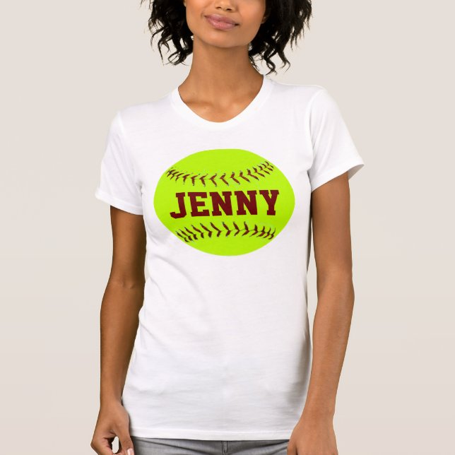 Camiseta personalizada del softball (Anverso)