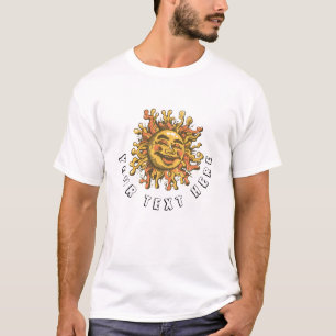 Camiseta personalizada del sol derretido retro gro