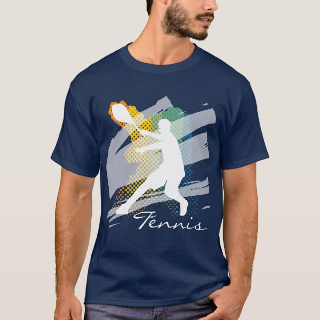Camiseta personalizada del tenis para los hombres (Anverso)