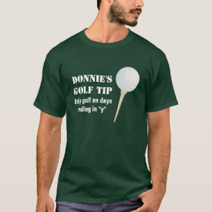 Camiseta personalizada del verde del golfista de