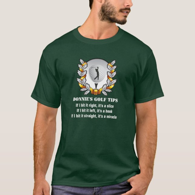 Camiseta personalizada del verde del golfista de (Anverso)