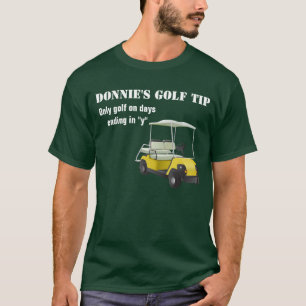 Camiseta personalizada del verde del golfista de