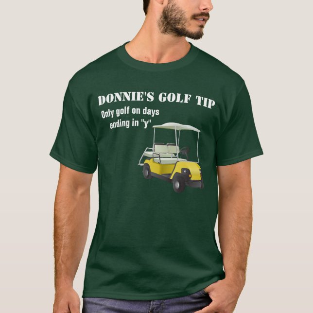 Camiseta personalizada del verde del golfista de (Anverso)