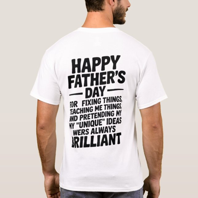 Camiseta personalizada Día del Padre (Reverso)