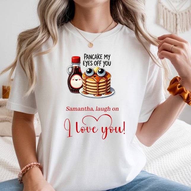 Camiseta personalizada divertida comida romántica  (Personalized Funny Food Romantic Valentine T Shirt)